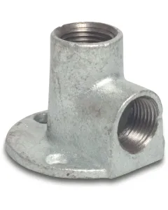 Profec Muurplaat 90° nr.471 - gietijzer gegalvaniseerd - 25 bar - 2x binnendraad