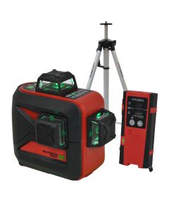 Futech MC3D compact kruislijnlaser met statief & handontvanger - groen - 040.03D-P