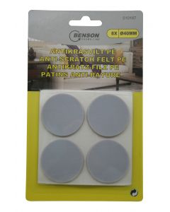 Benson 010187 Antikras vilt met PE - grijs - Ø40 mm