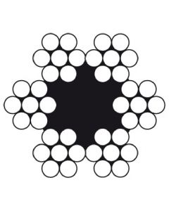 Dulimex Staalkabel 4x3+1TWK - 1 mm - staal verzinkt - prijs per meter - STK43009010-B