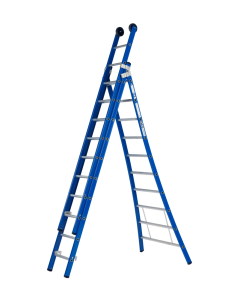 DAS G310B Atlas Reformladder / ladder - 3-delig - 3x10 sporten - blauw