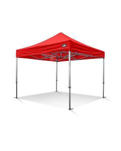 Grizzly GO-WORK40 Easy-up doorwerktent / partytent - 3x3 meter - aluminium frame - rood doek
