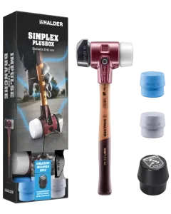 Halder Simplex Plus Starter kit hamer met extra doppen - Ø60 mm - rubber / superplastic - 3027S026