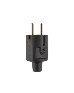 ABL 1505 PVC rechte stekker + randaarde - zwart - 33118