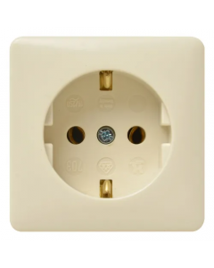 Kaiser Wandcontactdoos met randaarde - opbouw - 1-voudig - crème