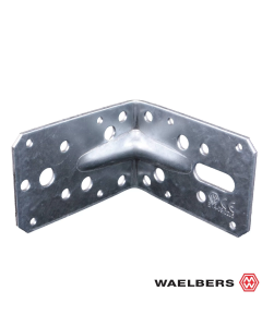 Waelbers Hoekanker met ril - 90x90x60 mm - staal verzinkt 