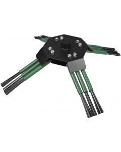 ACG Heavy Duty Onkruid-veegborstel set (12 stuks) met bevestigingskop voor 750-COMFORT-CLEAN