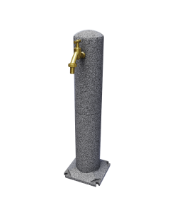 UHPlast Tuinwaterkolom / waterzuil met koperen kraan - 3/4" - kunststof - marmer
