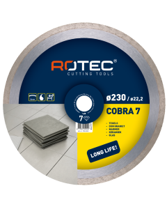 Rotec COBRA 7 Diamantzaagblad t.b.v. tegels - Ø230x22,2 mm - 700.2303
