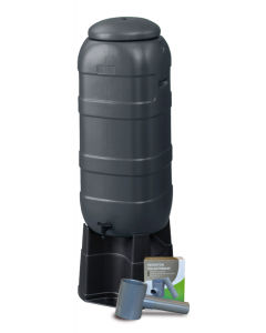 Harcostar ACTIE Mini rainsaver regenton + voet en vulautomaat - 100 liter - antraciet