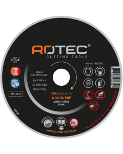 Rotec Doorslijpschijf groot t.b.v. staal - 300-350 mm