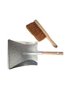 Hevu Tools Stoffer en blik - metaal/hout - kokos vezel