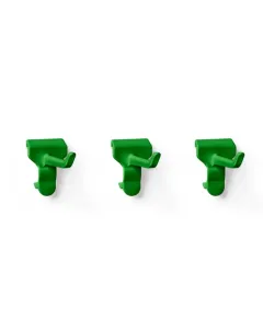 Toolflex One gereedschapshaken - groen - kunststof - 3 stuks