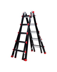 Yeti 4x5 Pro Professionele multifunctionele ladder - 4x5 sporten - zwart aluminium - YETI4X5